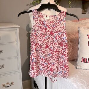 RedHeart Tank Semi Sheer Top One Clothing Girls 12 Bubble Hem